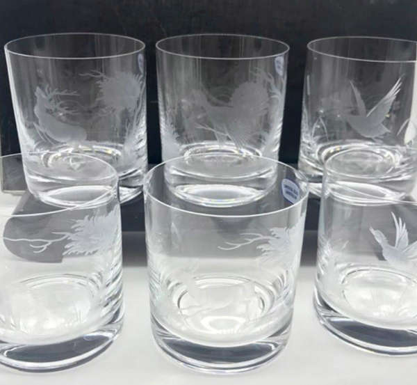 Verres de whisky en cristal