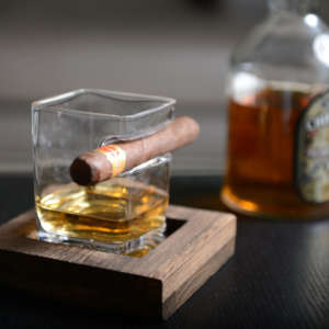 cadeau set verre à whisky et cigare