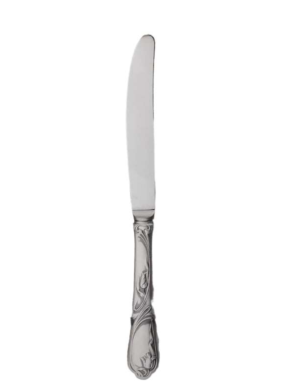 Couteau style Tulipe en métal argenté
